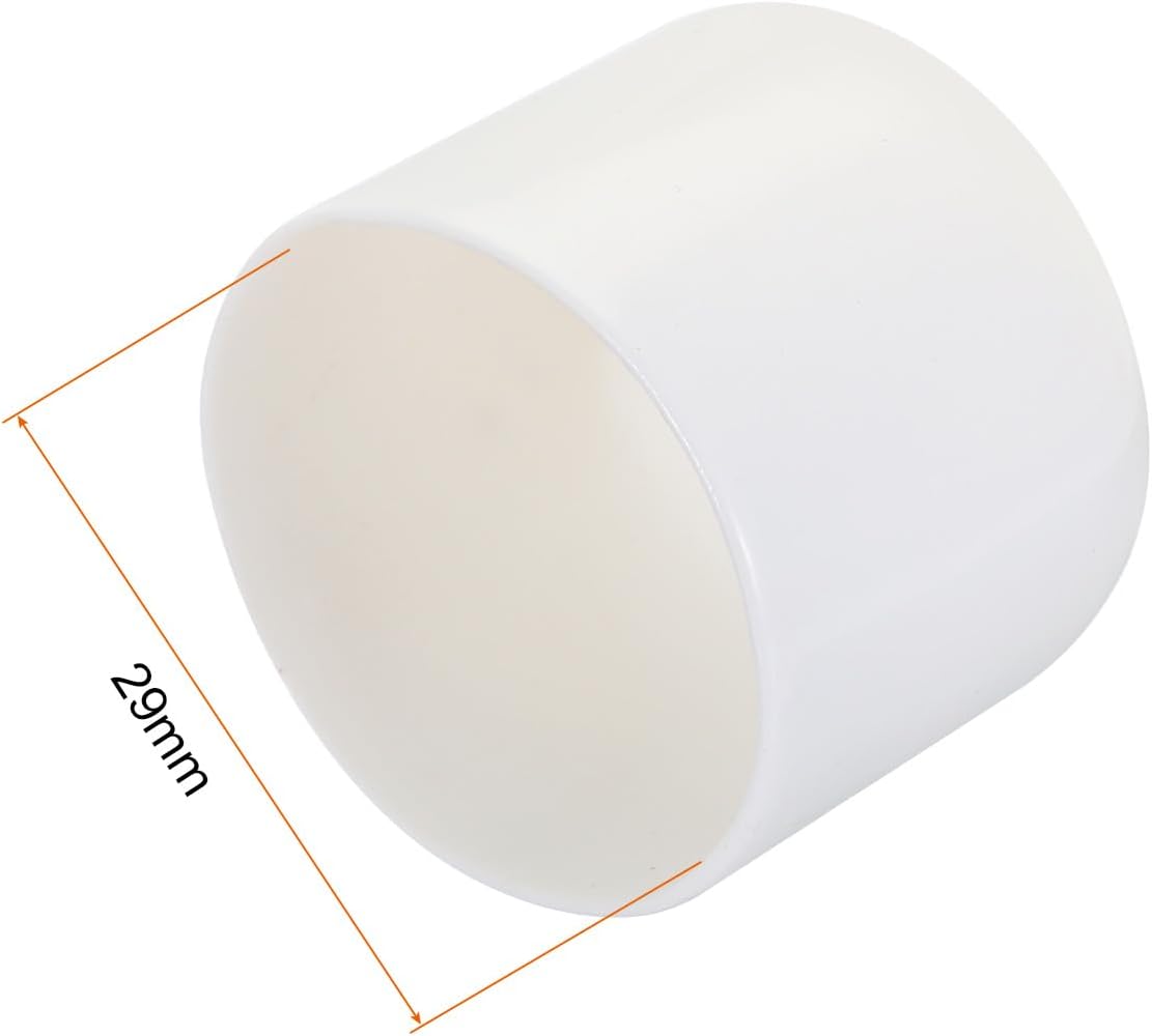 uxcell 20pcs Rubber End Caps 29mm ID Vinyl Round Tube Bolt Cap Cover Screw Thread Protectors White