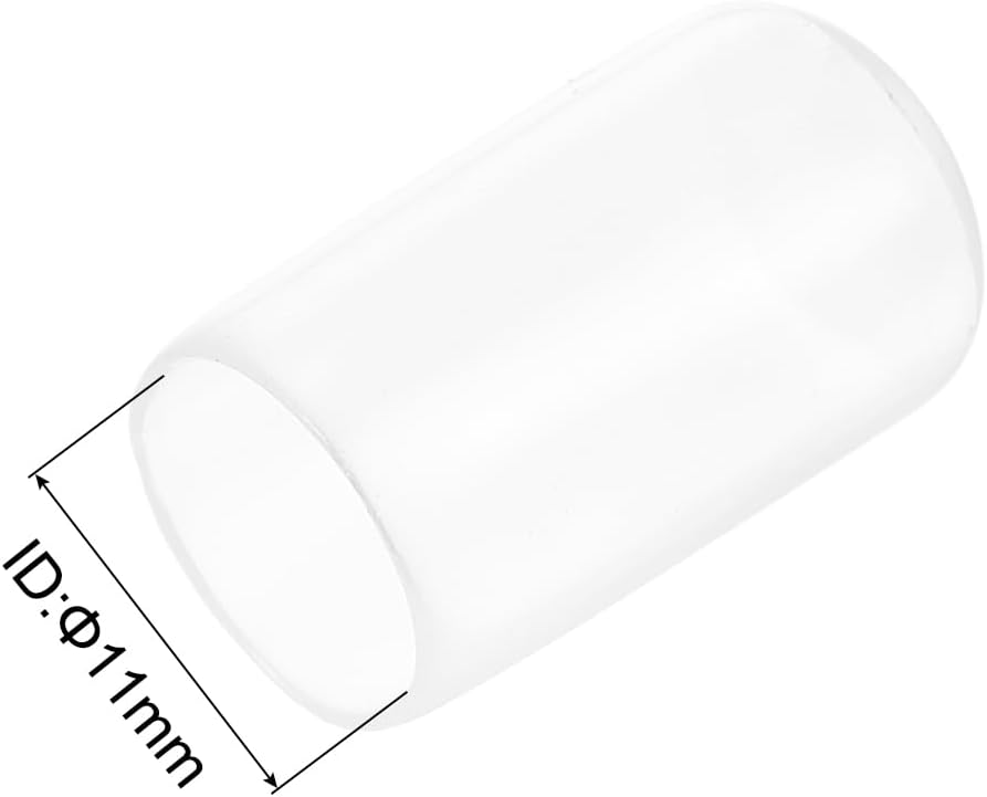 uxcell 20pcs Rubber End Caps Protective Caps 11mm ID Vinyl PVC Round Tube Bolt Cap Cover Screw Thread Protectors, Clear