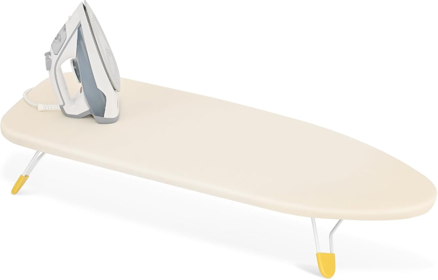 APEXCHASER Tabletop Ironing Board, Folding Legs Iron Board with Mesh Metal Base,Space Saving Portable Small Ironing Board with Non-Slip Feet,12x38 Yellow