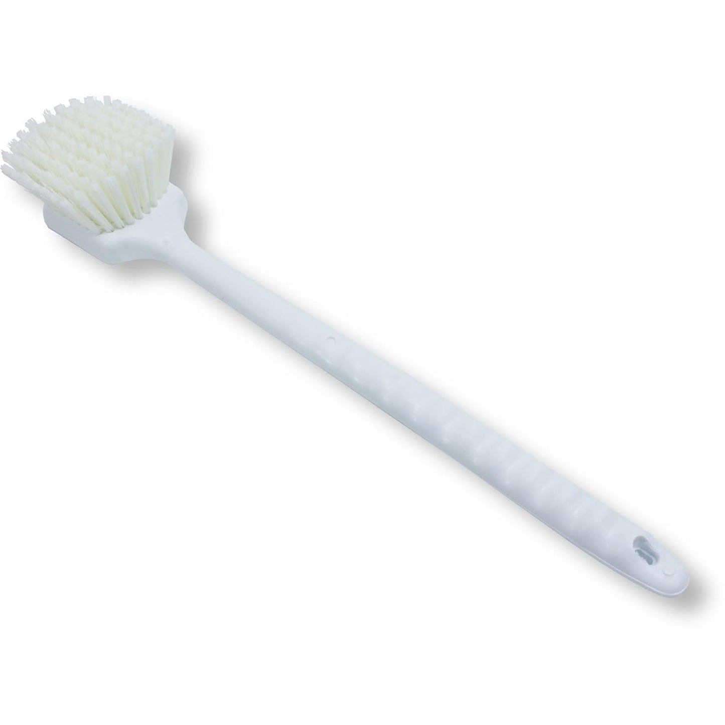 SPARTA 40501EC02 Plastic Large Scrub Brush, Kitchen Brush, Utility Brush With Long Handle For Cleaning, 20 Inches, White, (Pack of 6)