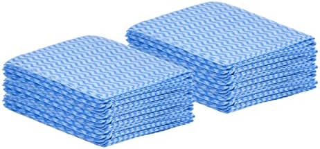 Superio Handy Wipes for Kitchen - Blue Reusable Multi-Purpose Heavy-Duty Cleaning Cloth for House, Bathroom, and Office. Disposable Dish Towel (30)