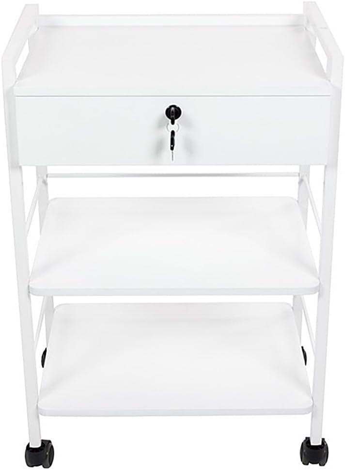 SKINACT Pro Single Drawer Cart Pro Medical Dental Mobile Utility Cabinet & Cart with Steel Frame and One Drawer