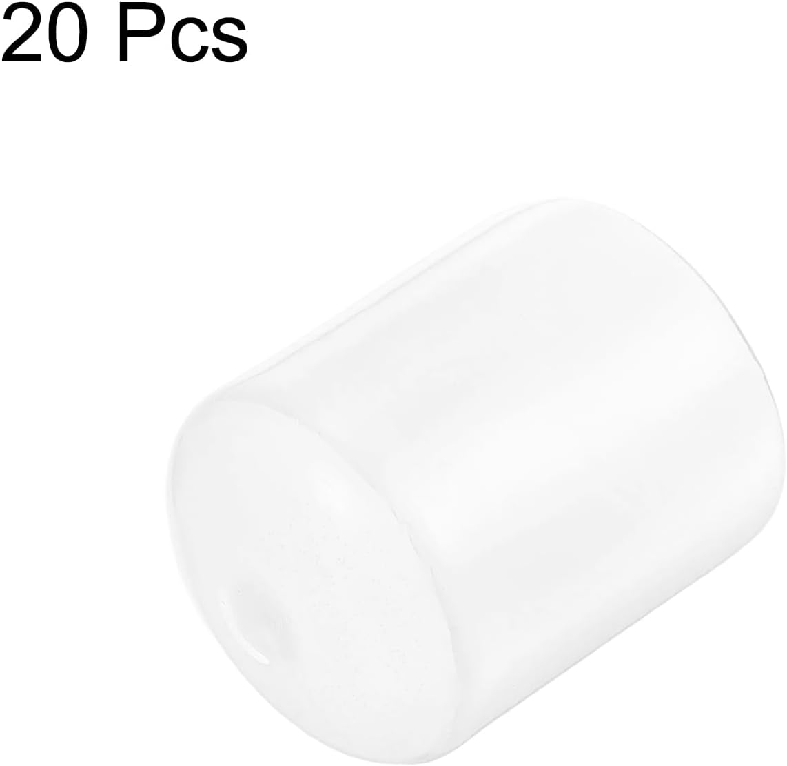 uxcell 20pcs Rubber End Caps Protective Caps 26mm(1 Inch) ID Vinyl PVC Round Tube Bolt Cap Cover Screw Thread Protectors, Clear