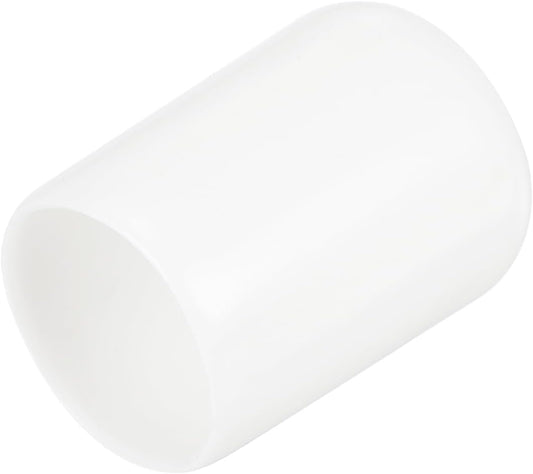 uxcell 20pcs Rubber End Caps 13.5mm ID Vinyl Round Tube Bolt Cap Cover Thread Protectors White