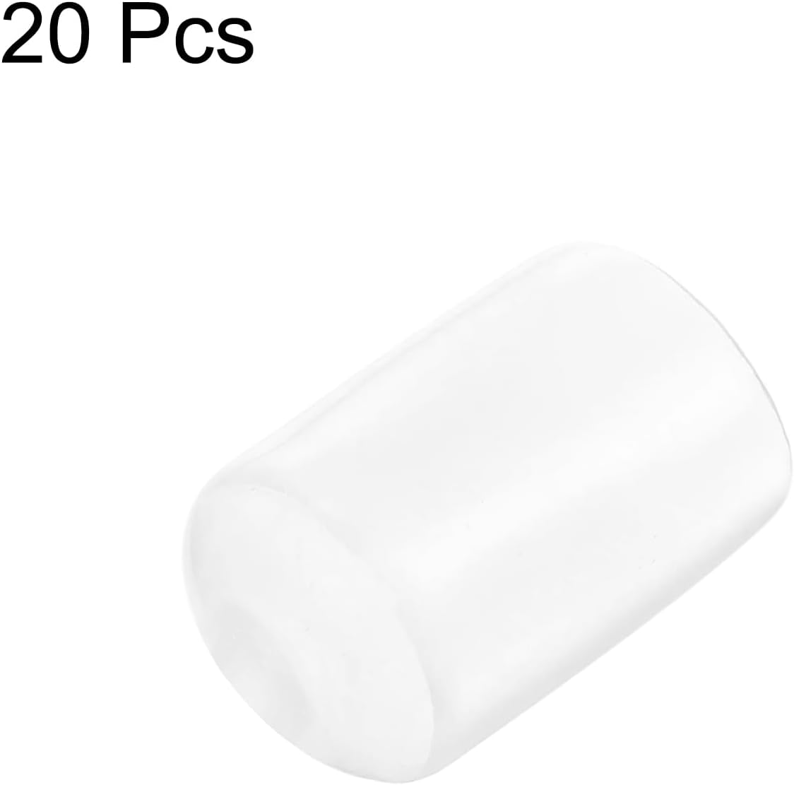 uxcell 20pcs Rubber End Caps Protective Caps 17mm ID Vinyl PVC Round Tube Bolt Cap Cover Screw Thread Protectors, Clear