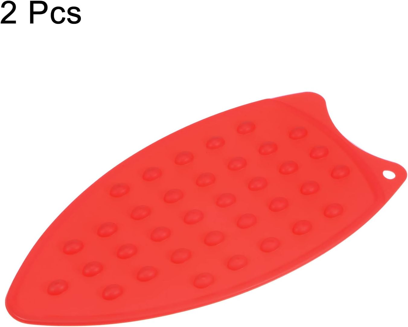 HARFINGTON 2pcs Silicone Iron Rest Pad, Multipurpose Iron Hot Resistant Mat Iron Rest Plate for Ironing Board Hot Heat Resistant Steam Compact Mat, Red