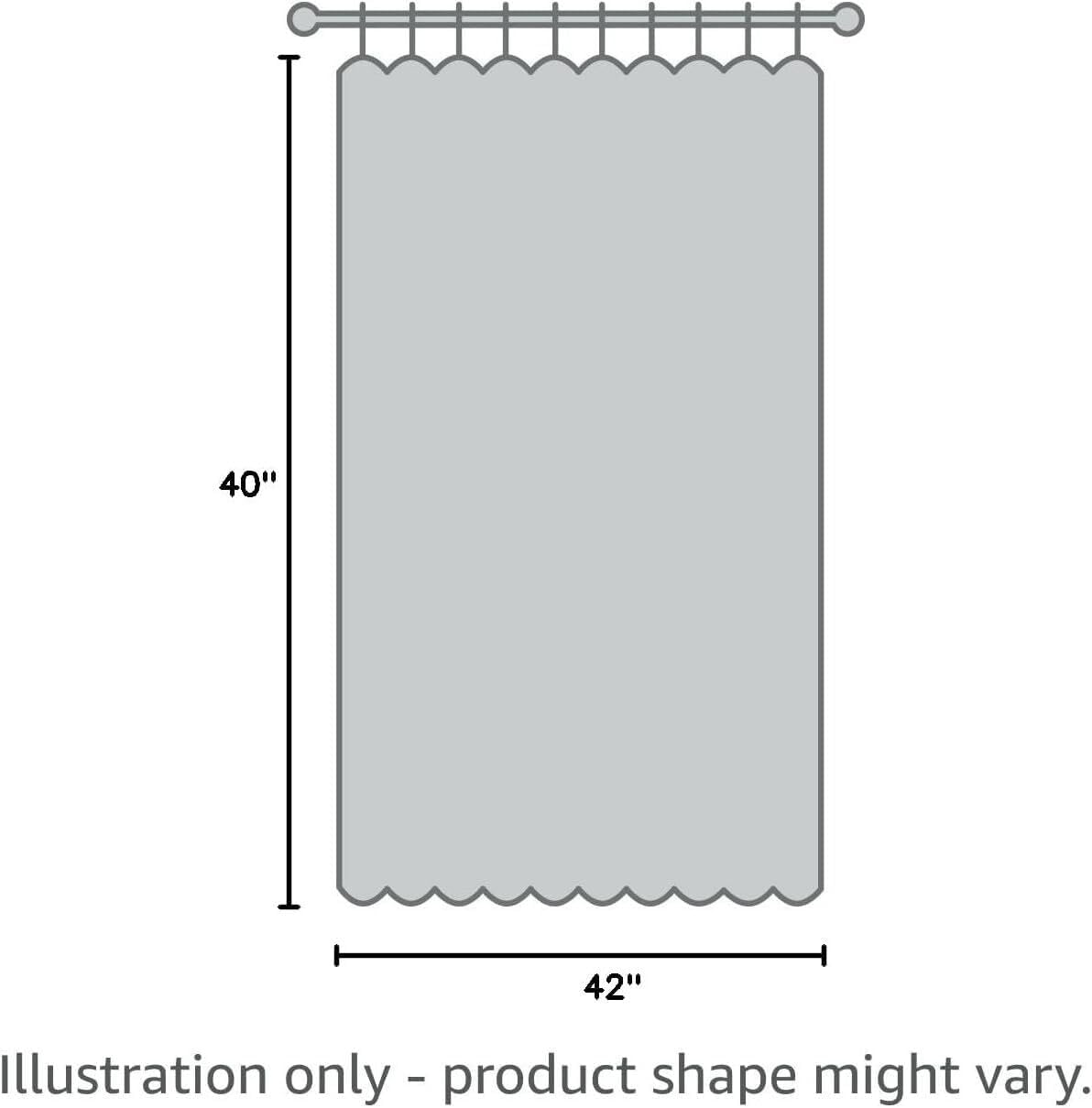BGment Navy Blue Blackout Curtains 40 Inches Length for Bedroom - Short Thermal Insulated Drapes with Rod Pocket for Kitchen Cafe Bathroom Window Darkening Privacy, 42 x 40 Inch, 2 Panels