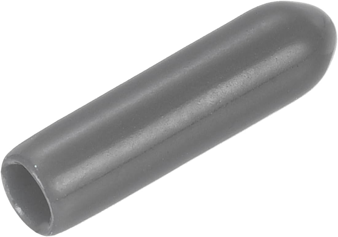 uxcell 20pcs Rubber End Caps 3mm(1/8") ID Vinyl PVC Round Tube Bolt Cap Cover Screw Thread Protectors Dark Grey