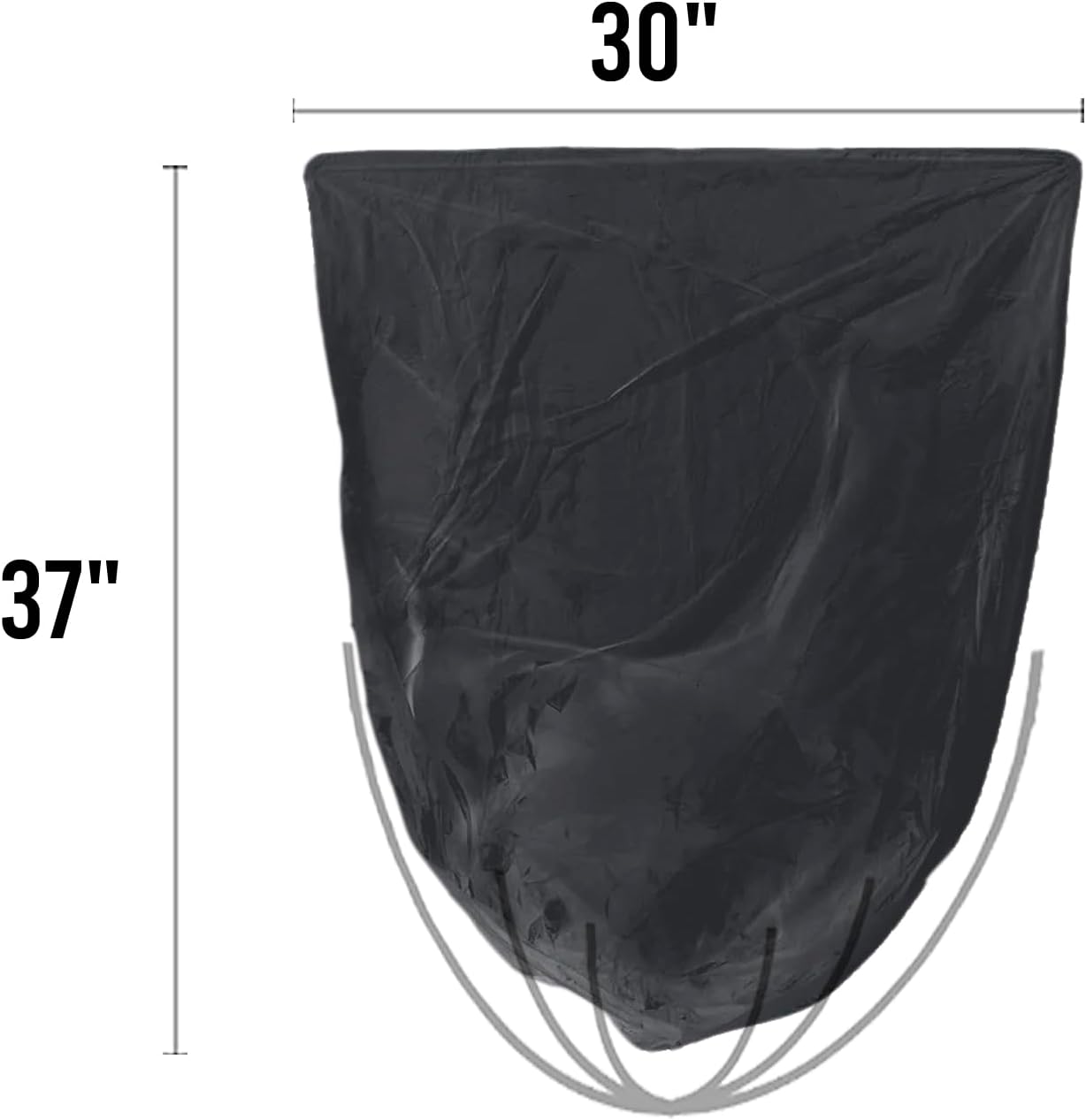 30 Gallon Trash Bags, 100 Count Black Garbage bags, Multi-purpose Trash Can Bin Liners for Bathroom, Office, Industrial, Commercial, Janitorial, Municipal, Recycling