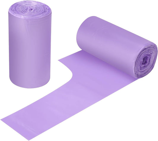 2-4 Gallon Portable Trash Bags,60 Counts Thicken portable Small Garbage Bags for Office, Kitchen,Bedroom Trash Can,Strong Trash Bags（Purple）