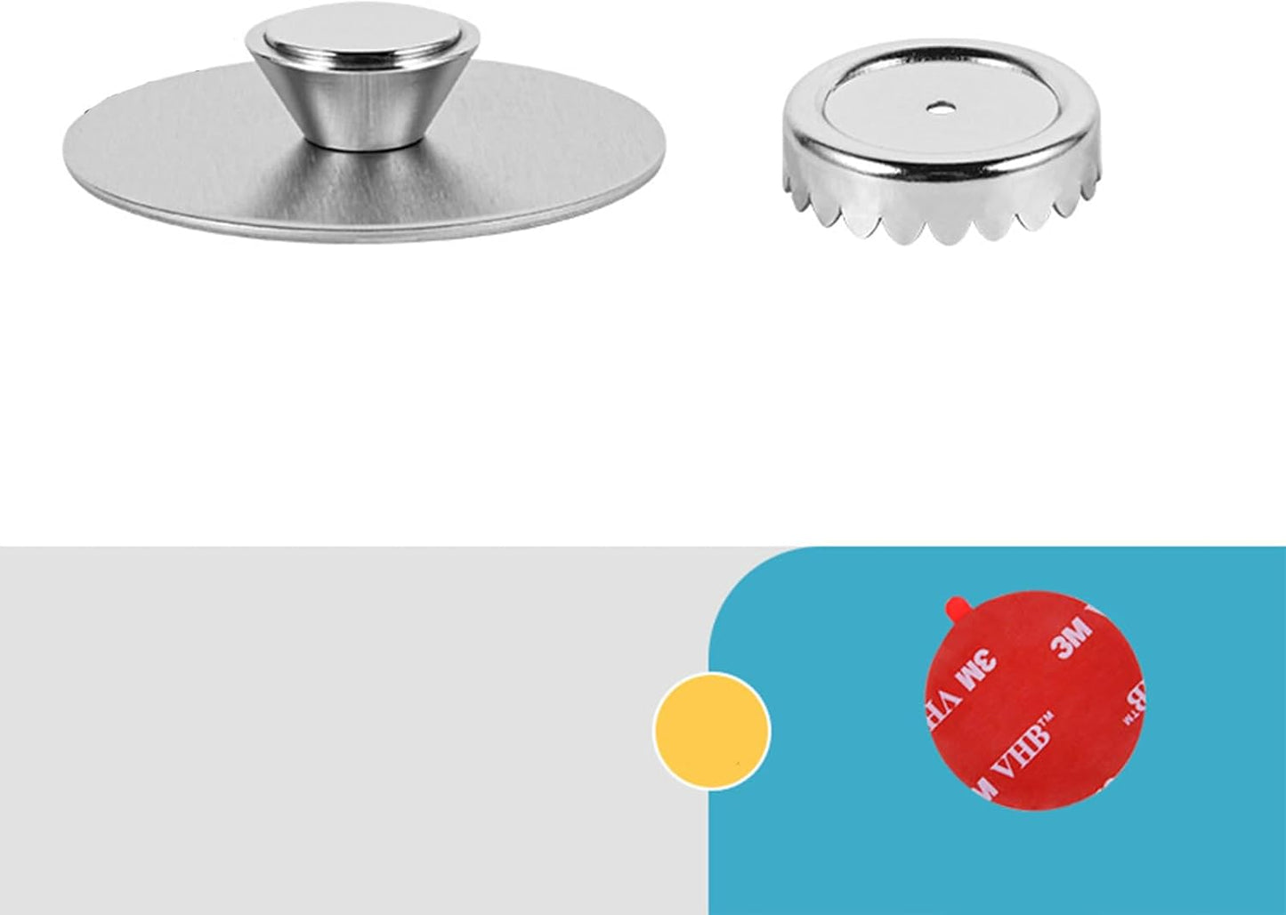 Magnetic Soap Holder, Stainless Steel Wall Mount Waterproof Bathroom Organizer for Showers/Sinks (2Pcs-Glue)