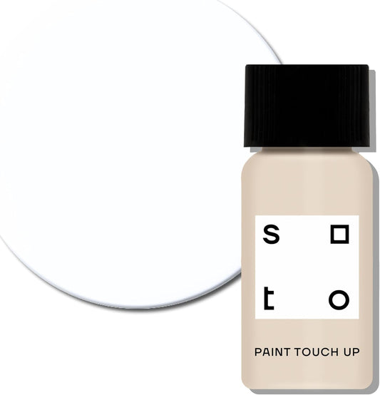 soto White Paint Touch Up, Multi-Surface, Satin Finish (No. 01 Perfect White) — 10 Milliliters of Scratch Repair for Furniture, Walls, Cabinets, Trim, Doors, Indoor/Outdoor