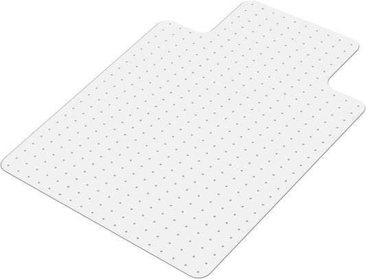 SALLOUS Clear Chair Mat for Carpet, 53" x 45" Heavy Duty Vinyl Floor Mat for Carpeted Floors, Gaming Chair Mat with Tap, Rolling Under Desk Floor Mat for Home Office