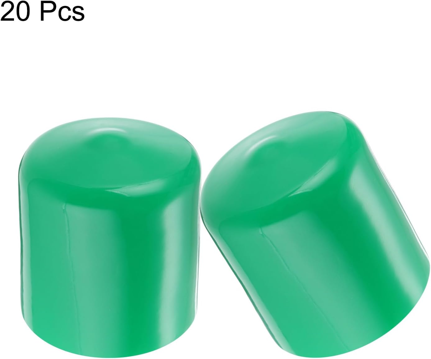 uxcell 20pcs Rubber End Caps 40mm ID Vinyl PVC Round Tube Bolt Cap Cover Screw Thread Protectors Dark Green
