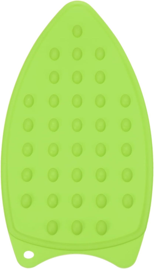 PATIKIL Silicone Iron Rest Pad, Multipurpose Hot Heat Resistant Iron Rest Plate Protective Pad for Ironing Board Hot Resistant Steamer Steam Compact Mat, Green