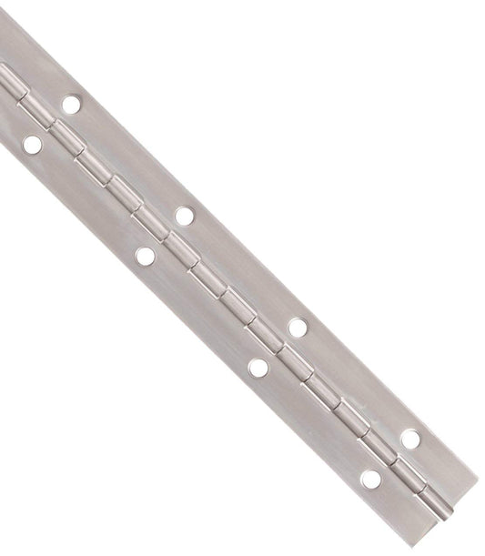 Stainless Steel Continuous Hinge with Hole, Bright Annealed Finish (5 Feet, 2 Inches)