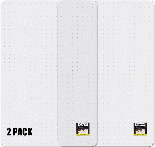 Kuyal Office Chair Mat for Carpet, 2 Pack 32x 49 Clear Heavy Duty Computer Chair Mat, Under Desk Protector Carpeted Floors Mat, Easy Chair Movement,Ship Flat