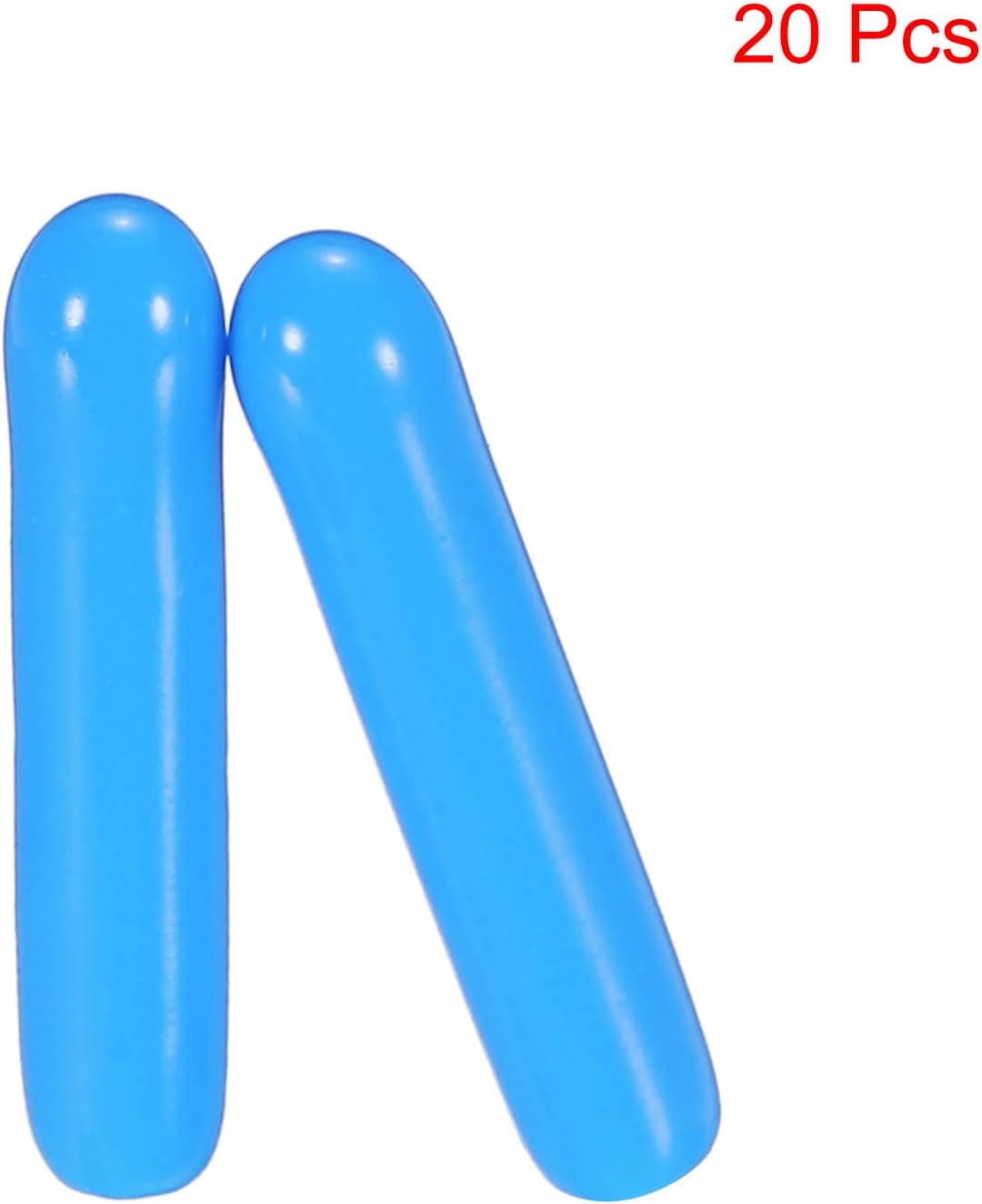 uxcell 20pcs Rubber End Caps 2mm(1/16") ID Vinyl PVC Round Tube Bolt Cap Cover Screw Thread Protectors,Light Blue