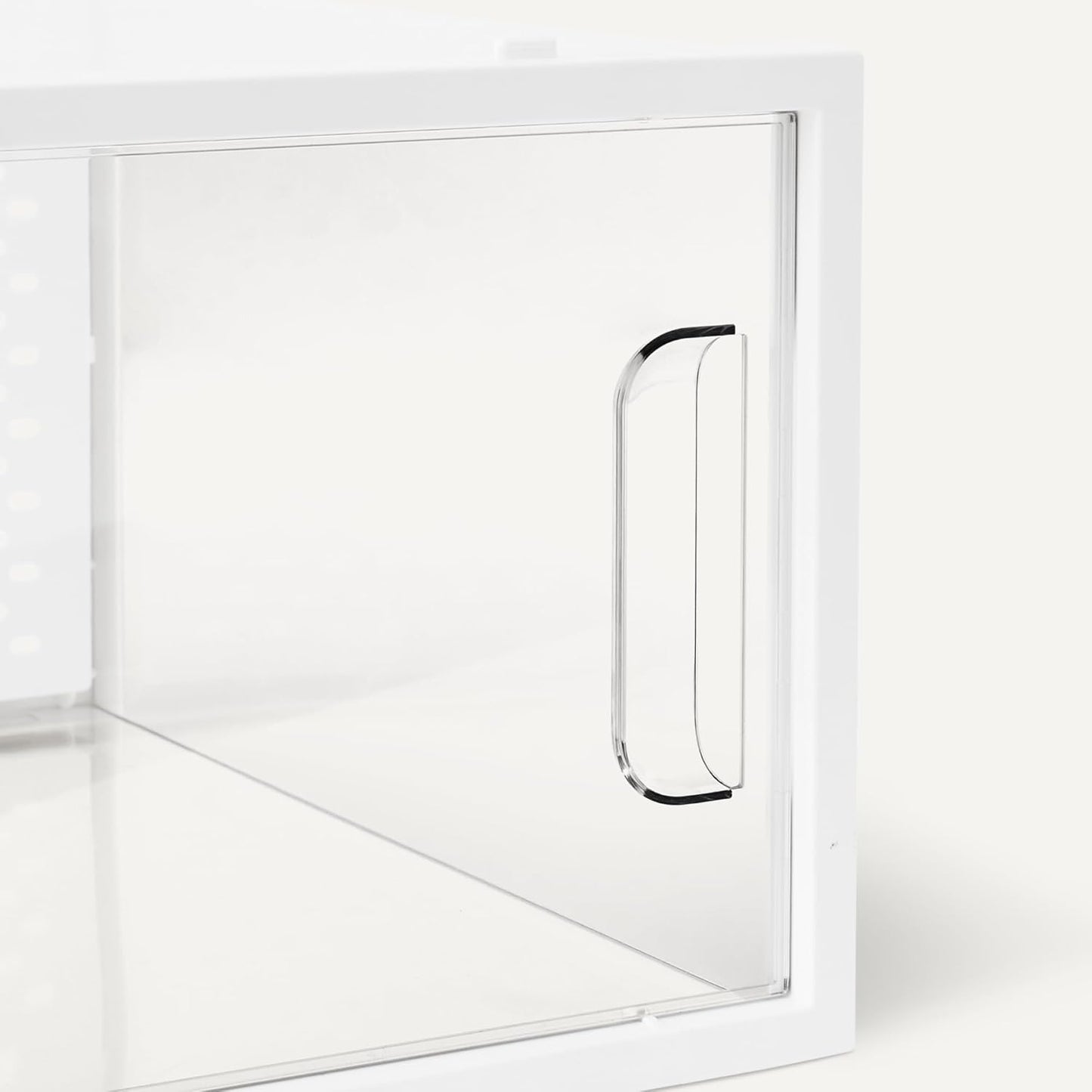 Amazon Basics Stackable and Foldable Clear Shoe Storage Organizer Box, Large, Pack of 12