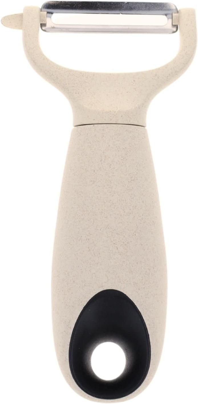 Beille 4pc Wheat Straw Kitchen Utensils Peeler Pizza Cutter Scoop and Grater