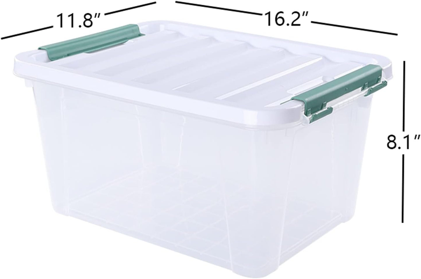 Xyskin 6-Pack 20 Quart Plastic Storage Boxes, Latching Storage Bin Box, Clear
