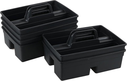 6 Packs Plastic Cleaning Tool Caddy with Handle, Cleaning Supply Carry Caddy for Cleaning Products