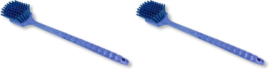 SPARTA 40501EC14 Large Plastic Scrub Brush, 20 Inches, Blue (Pack of 2) - Kitchen and Utility Cleaning With Long Handle
