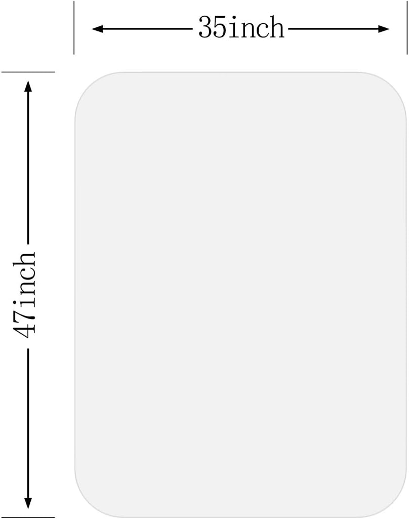 2Pack Crystal Clear 1/5" Thick 47" x 35" Heavy Duty Hard Chair Mat, Can be Used on Carpet or Hard Floor