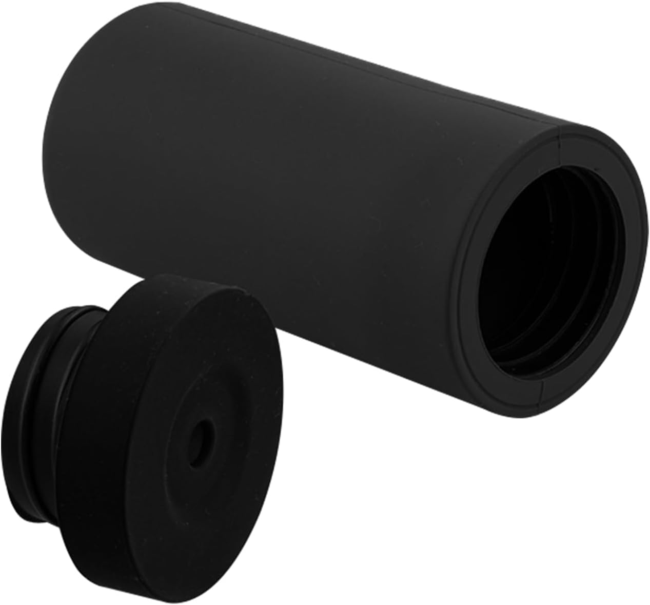 Soap Dispenser,Dish Soap Holder for Kitchen Sink 8 oz Round Refillable Foaming Soaps Dispenser Shampoo and Conditioner Bottles Watertight Silicone Squeeze Bottle for Bathroom Black