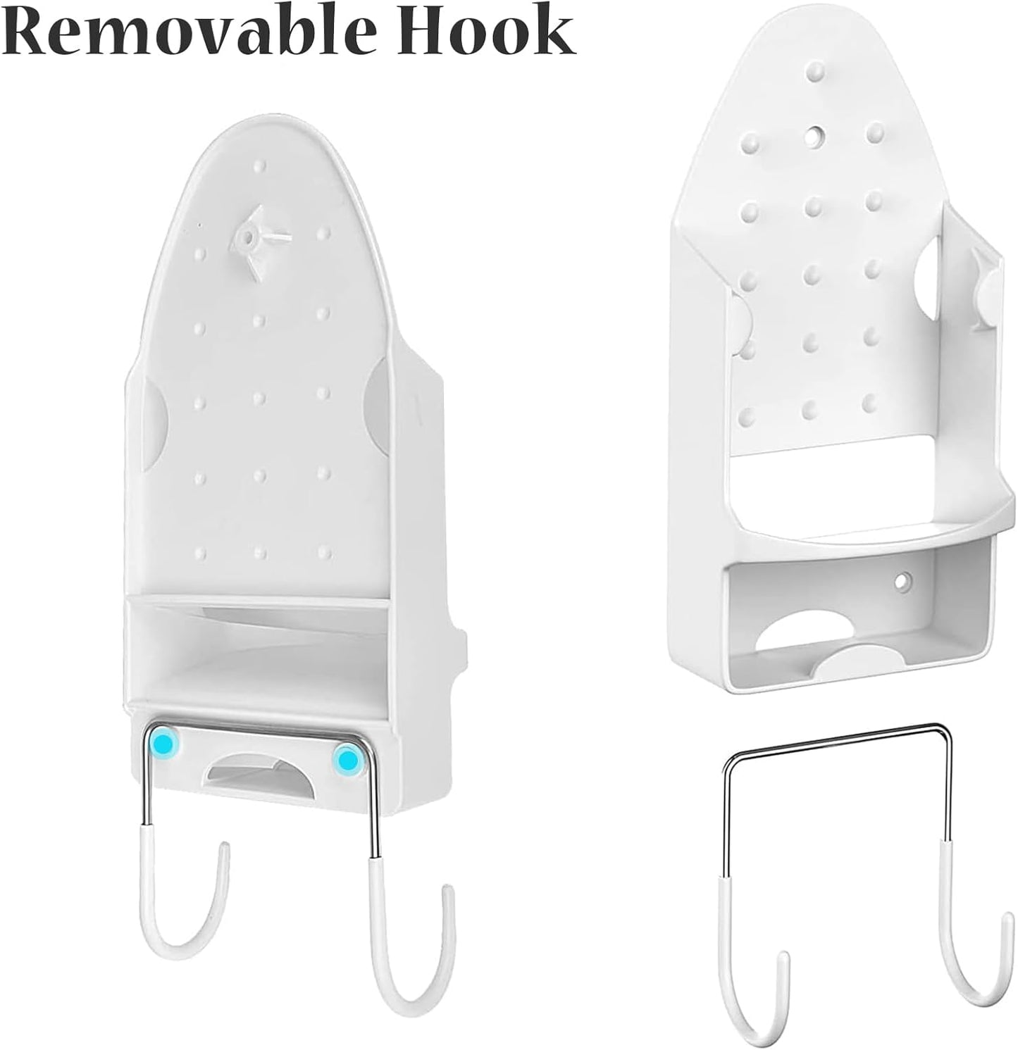 Ironing Board Hanger Wall Mount Electric Iron Holder Ironing Board Rack Household Bathroom Shelf - for Max 5 inch Width - Black