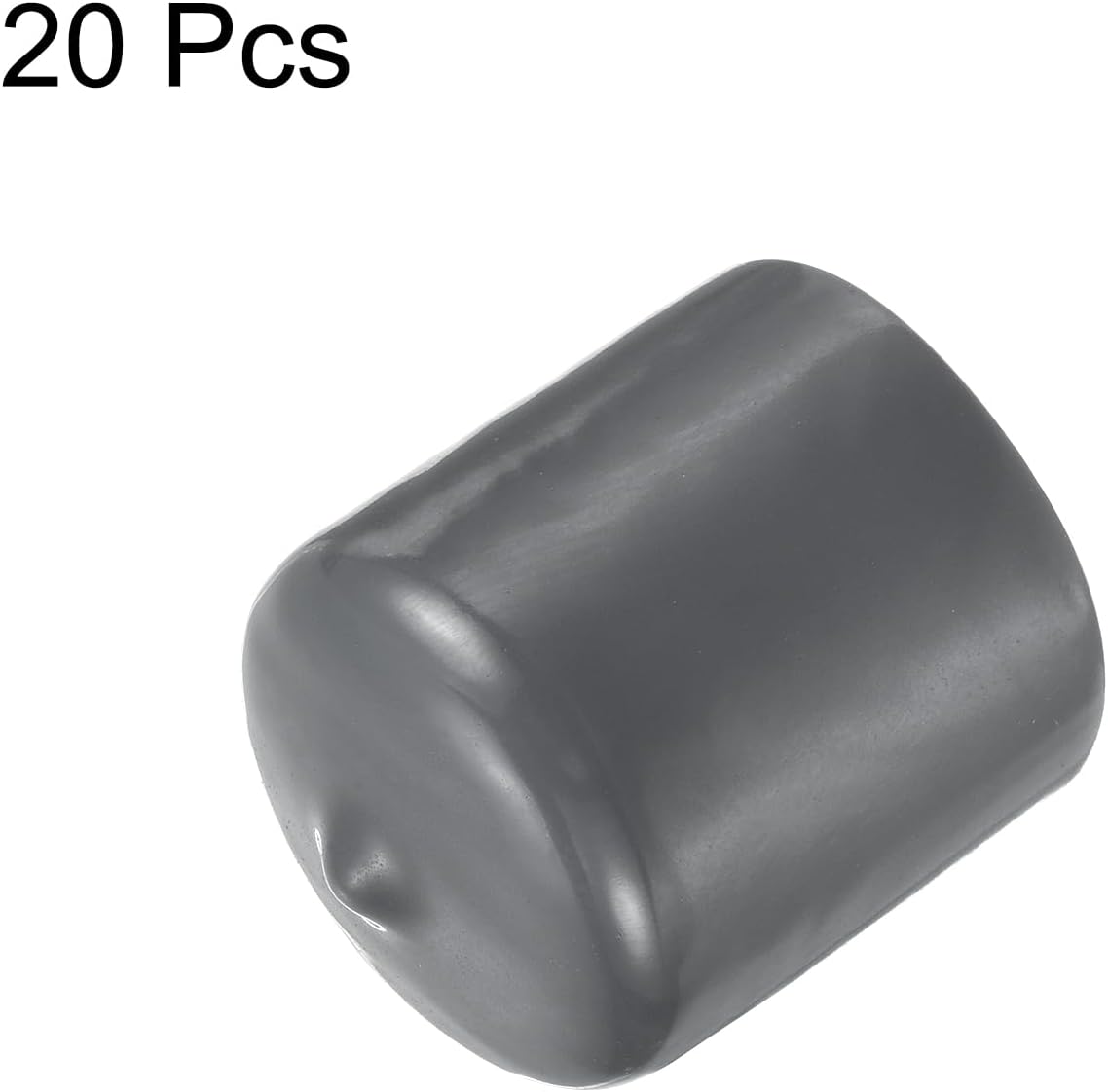 uxcell 20pcs Rubber End Caps 27mm ID Vinyl Round Tube Bolt Cap Cover Thread Protectors Dark Grey