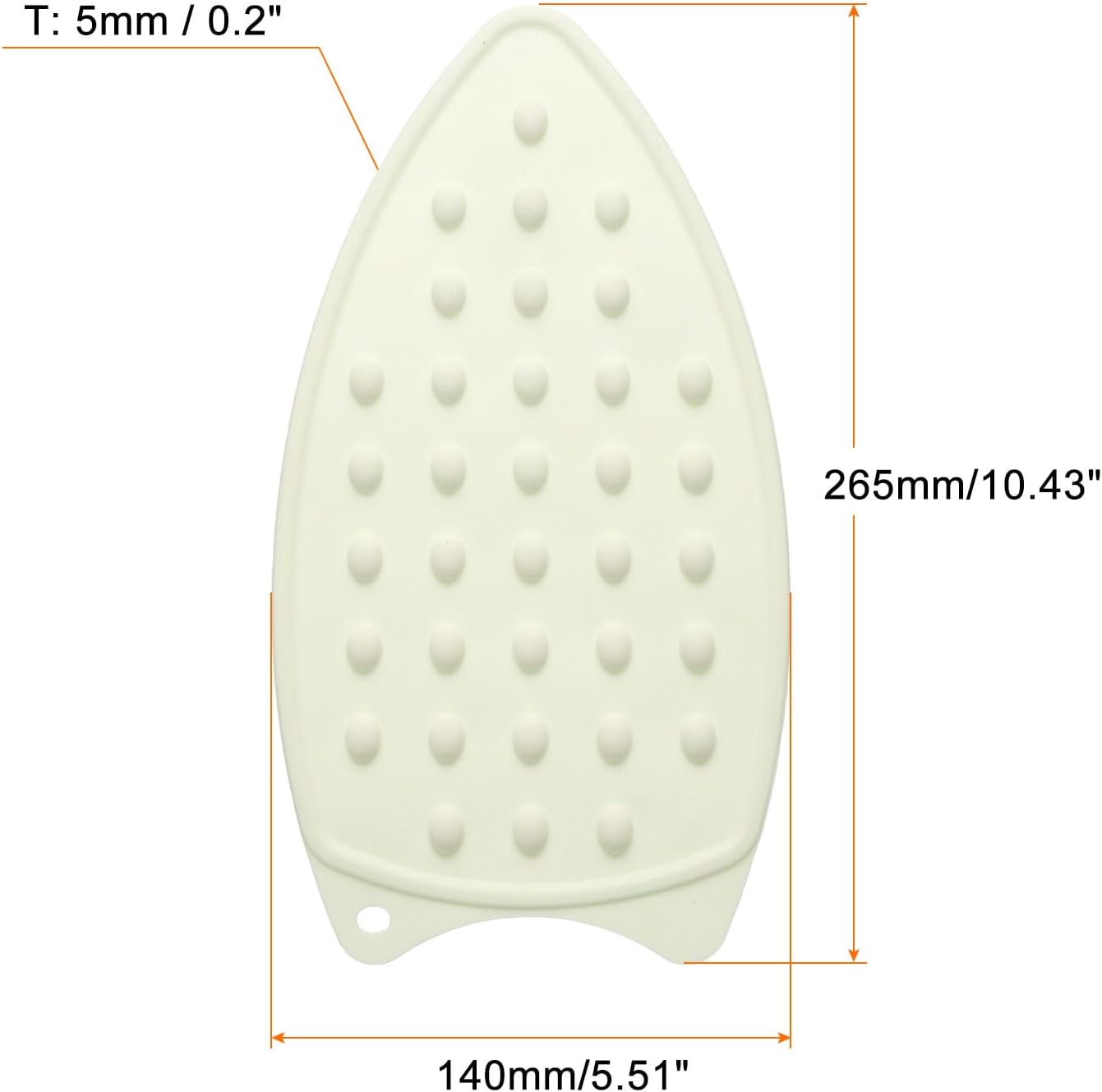 HARFINGTON Silicone Iron Rest Pad, Multipurpose Iron Hot Resistant Mat Iron Rest Plate for Ironing Board Hot Heat Resistant Steam Compact Mat, Cream
