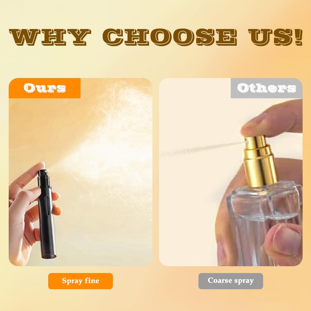 10ml Perfume Atomizer Travel Refillable, 3PCS Perfume Travel Refillable Bottle,Bottom-Filling Fragrances Perfumes Bottle,Mini Cologne Dispenser,Portable Sprayer（Black-Grey-Silver）