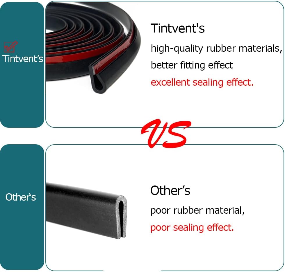 Rubber Edge Trim Black, U Channel Rubber Seal Strip with Self-Adhesive Tape, Metal Edge Protector Fit for 0.15", 25Ft