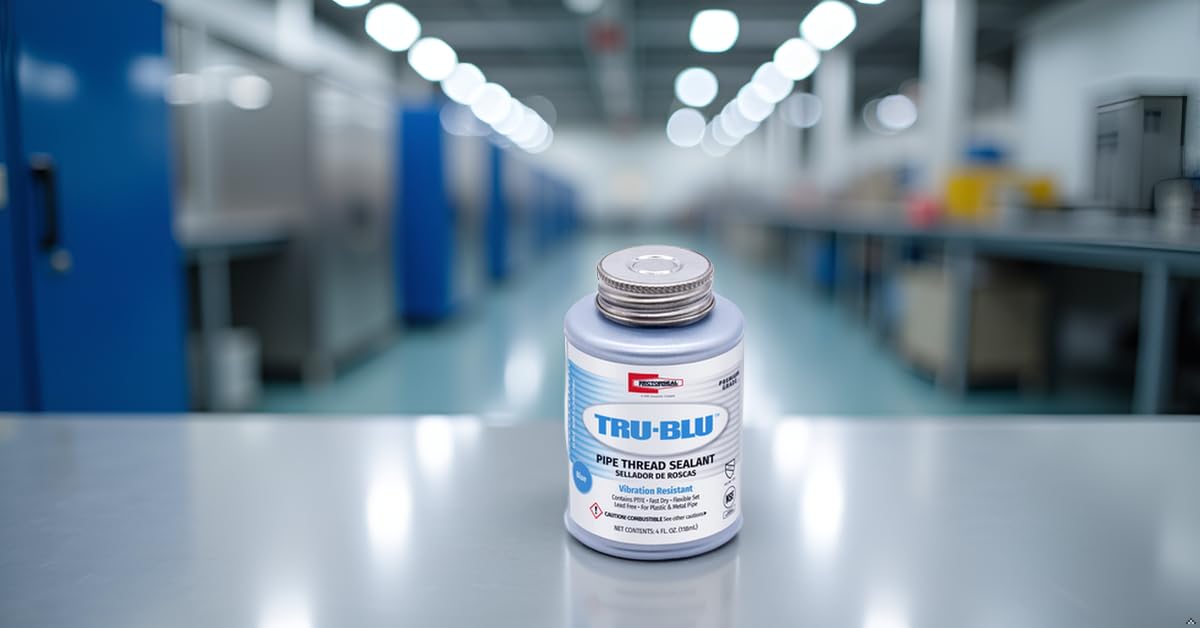 Rectorseal 31631 1/4 Pint Brush Top Tru-Blu Pipe Thread Sealant , Blue