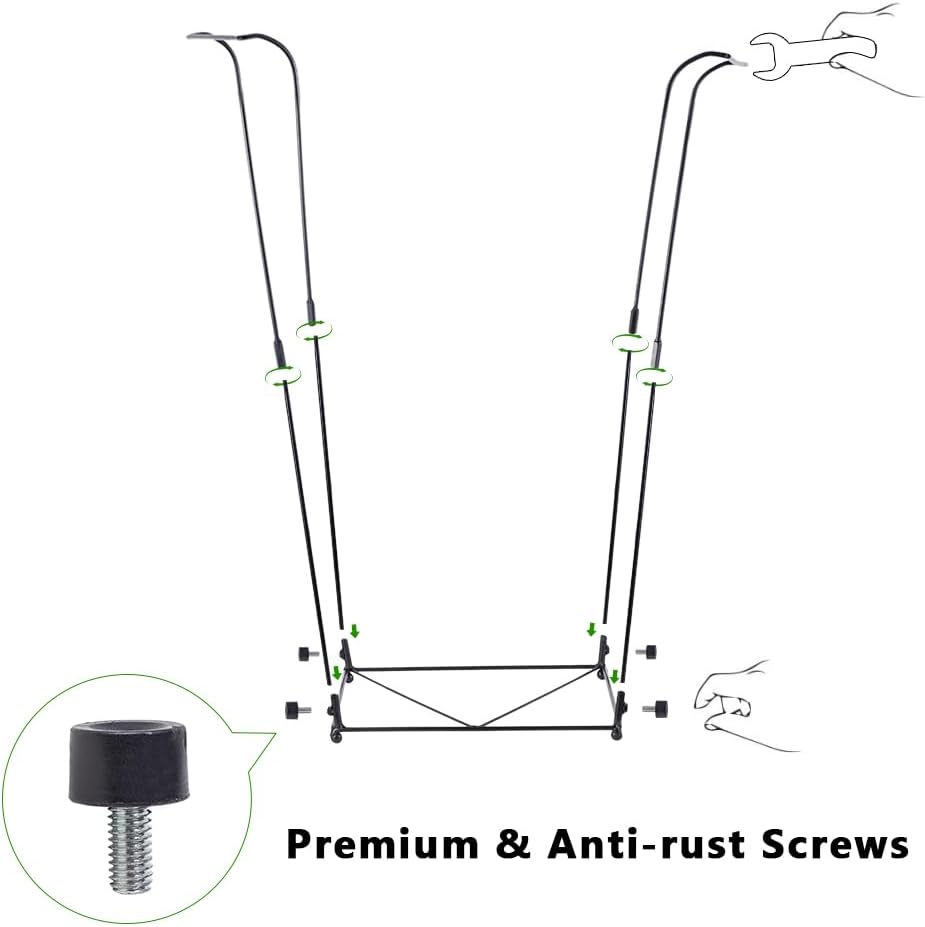 Trash Bag Holder, Metal Garbage Bag Holder, 30-45 Gallon Portable Trash Bag Holder Stand, Multi-use Leaf Bag Holder for Yard, Camping, Party, Wedding