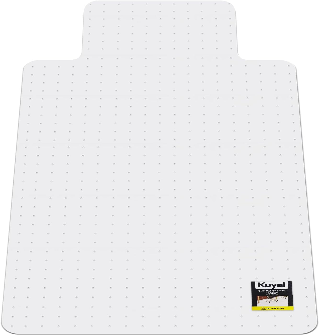 Kuyal Office Chair Mat for Carpet, 36x48 Clear Heavy Duty Computer Chair Mat with Lip, Under Desk Protector Carpeted Floors Mat, Easy Chair Movement,Ship Flat