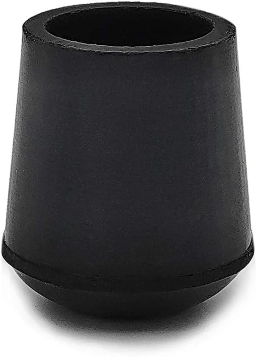 Flyshop 4 Pieces 14mm Rubber Chair Leg Caps Round, Non-Slip Protective Caps for Chair Legs, Floor Protectors, Noise Reduction, Durable Foot Covers, Black Furniture Feet Gliders