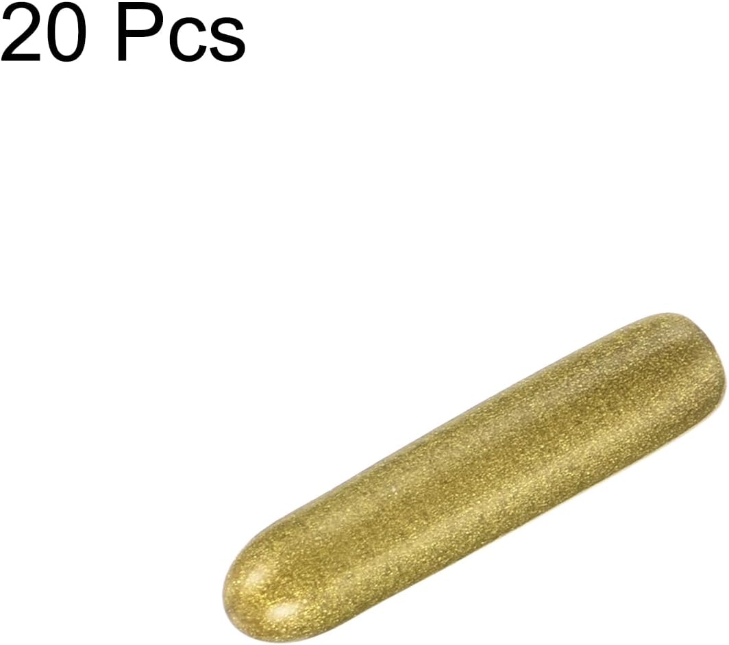 uxcell 20pcs Rubber End Caps 1/14"(1.8mm) ID Vinyl Round Tube Bolt Cap Cover Thread Protectors Gold