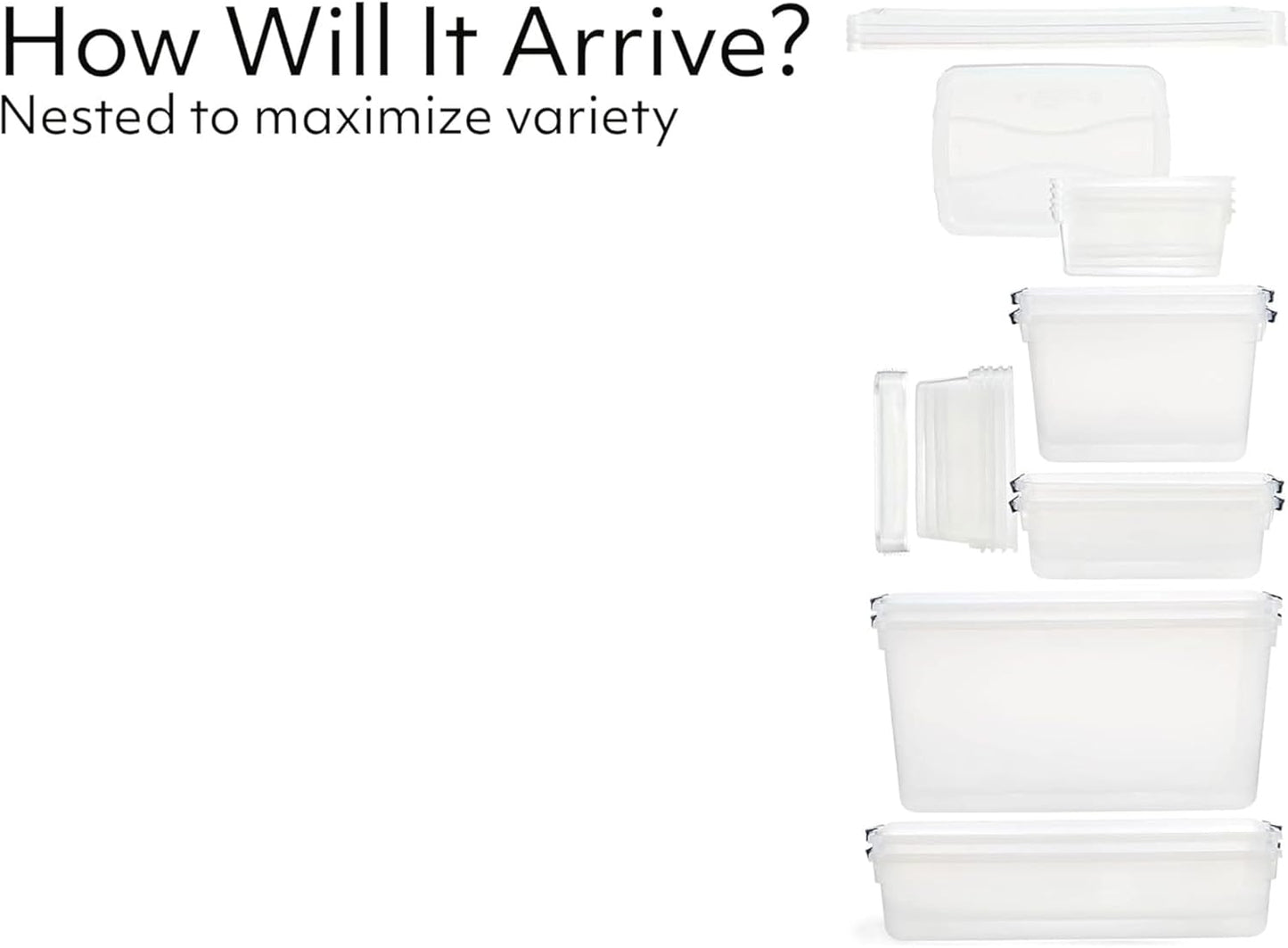 Rubbermaid Cleverstore Clear Dorm Variety 16-Pack, Made in USA, Stackable Large Clear Storage Bins with Lids, See-Through Plastic Storage, with Latching Lids, BPA-Free