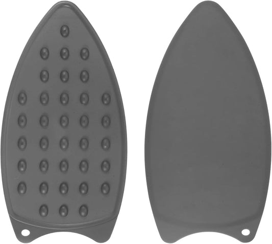 HARFINGTON 2pcs Silicone Iron Rest Pad, Multipurpose Iron Hot Resistant Mat Iron Rest Plate for Ironing Board Hot Heat Resistant Steam Compact Mat, Grey
