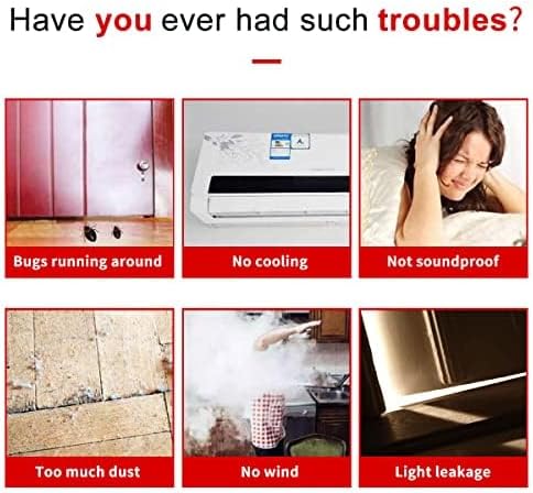 Weather Stripping Door Seal, 39' Length Cuttable, Strong Adhesive Door Sweep for Exterior and Interior Doors (2, White)