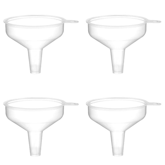 Small Funnels 4 Pack Food Grade Funnel Easily Transfer Liquids Granules Powders Funnels for Kitchen use Filling Bottles Water Bottle Funnel Lotion Essential Oils