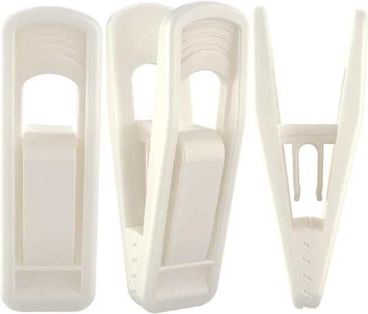 Hanger Clips Perfect for Velvet Hangers (Beige, 80 PCS), Strong Plastic Clips Pant Skirt Hanger Clips for Beige Flocking Felt Hangers