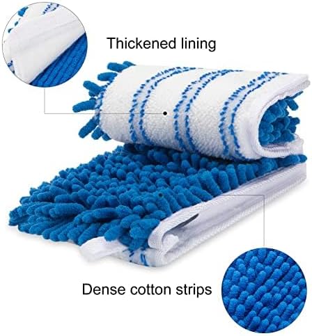 2 Pack Thicken Mop Refills Head Compatible for O Ceda Dual Action Flip System, Microfiber Mop Head Replacements for Dry Wet Use, Machine Washable Double Sided Surfaces