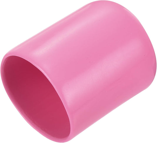 uxcell 20pcs Rubber End Caps 20mm ID Vinyl PVC Round Tube Bolt Cap Cover Screw Thread Protectors Pink