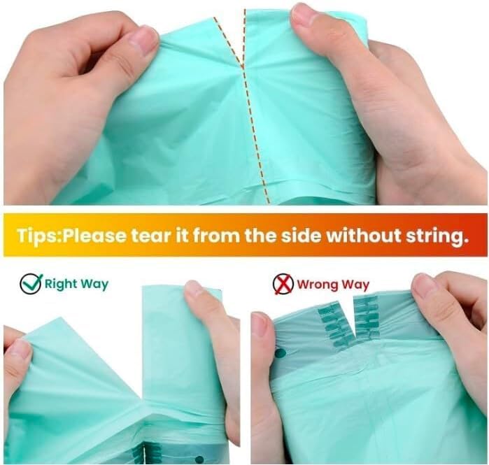 Cleanomic Compostable* 13 Gallon Trash Bags with Drawstring (3 Pack, 75 Count), BPI Certified For Kitchen Compost