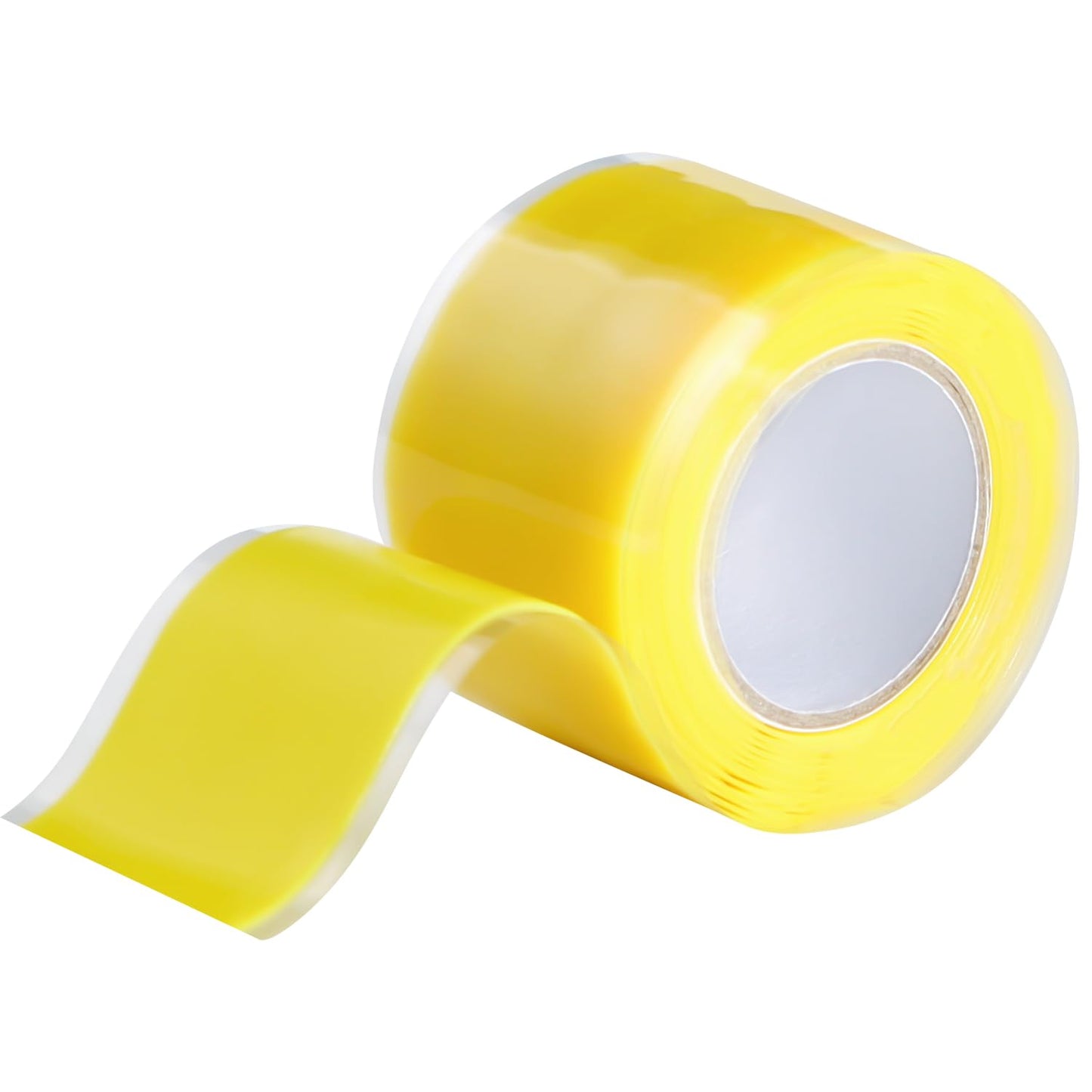Self Fusing Silicone Tape 1 in x 5' Yellow Waterproof Rubber Leak Proof Sealing Rubber Self-amalgamating Tape for Emergency Hot and Cold Water Pipe Repairs and Tool Fixation