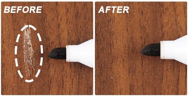 New Upgrade Furniture Pens for Touch Up, 12 Colors Wood Scratch Repair Markers, Professional Repair Tools for Stains, Scratches, Wood Floors, Tables, Bedposts