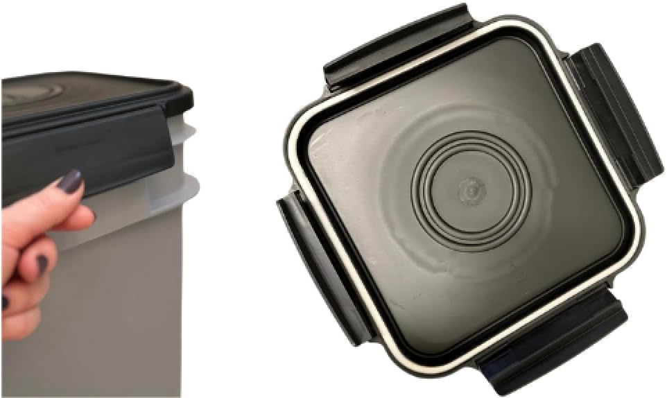 House Naturals 4 Gallon Square Food Grade Bucket Pail with Plastic Handles and Lid (Pack of 3) Made in USA containers (Blue)